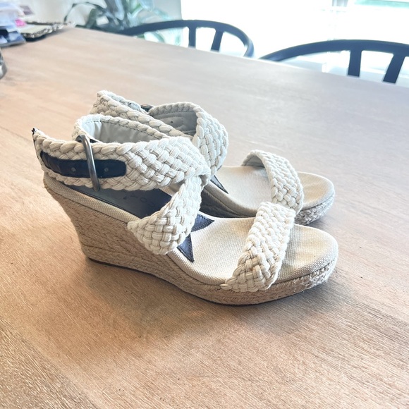 Lucky Brand Tabitha Espadrille woven wedge heels size 8.5 - Picture 1 of 2